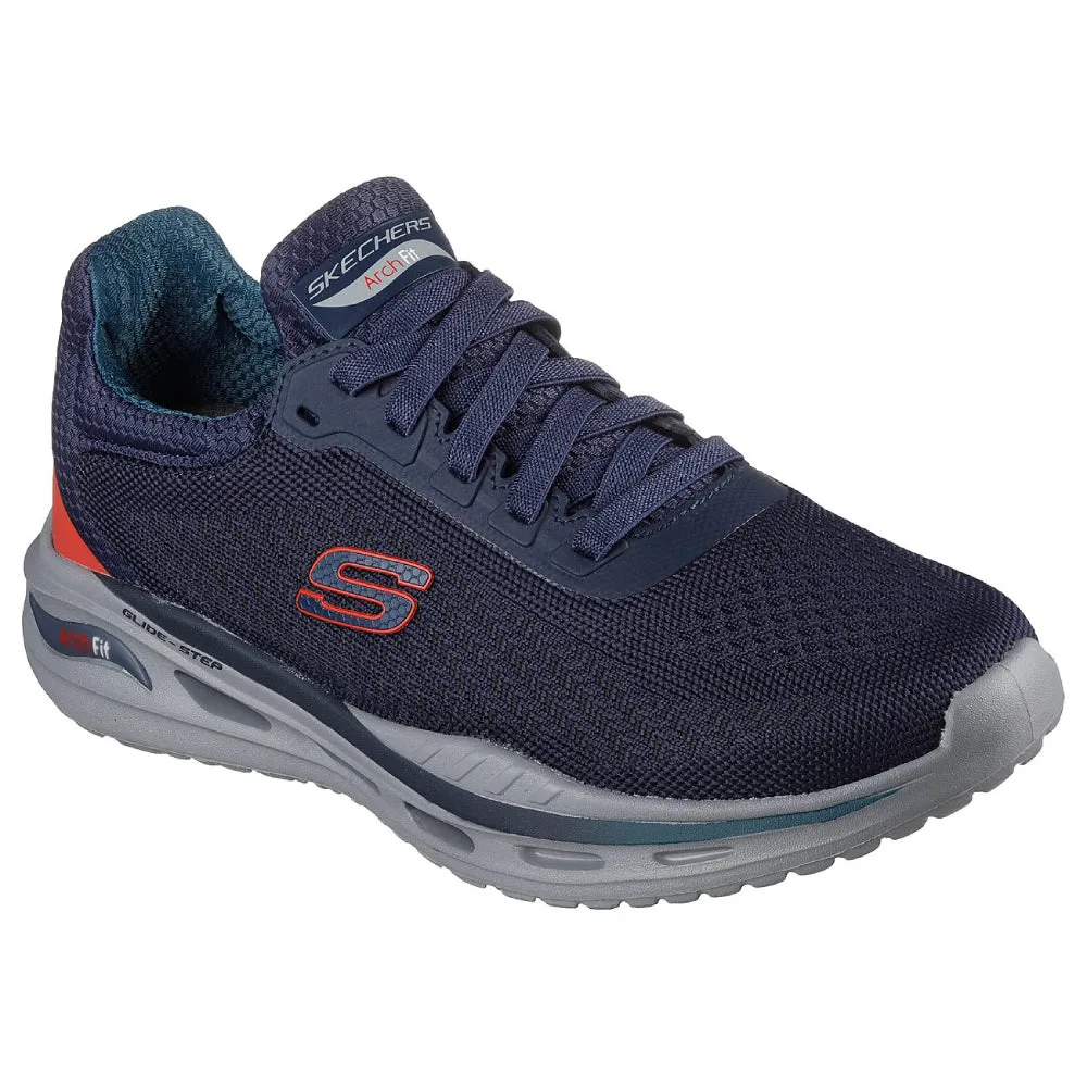 SKECHERS Men's Arch Fit Orvan-Trayver Running Shoe (Dark Navy)