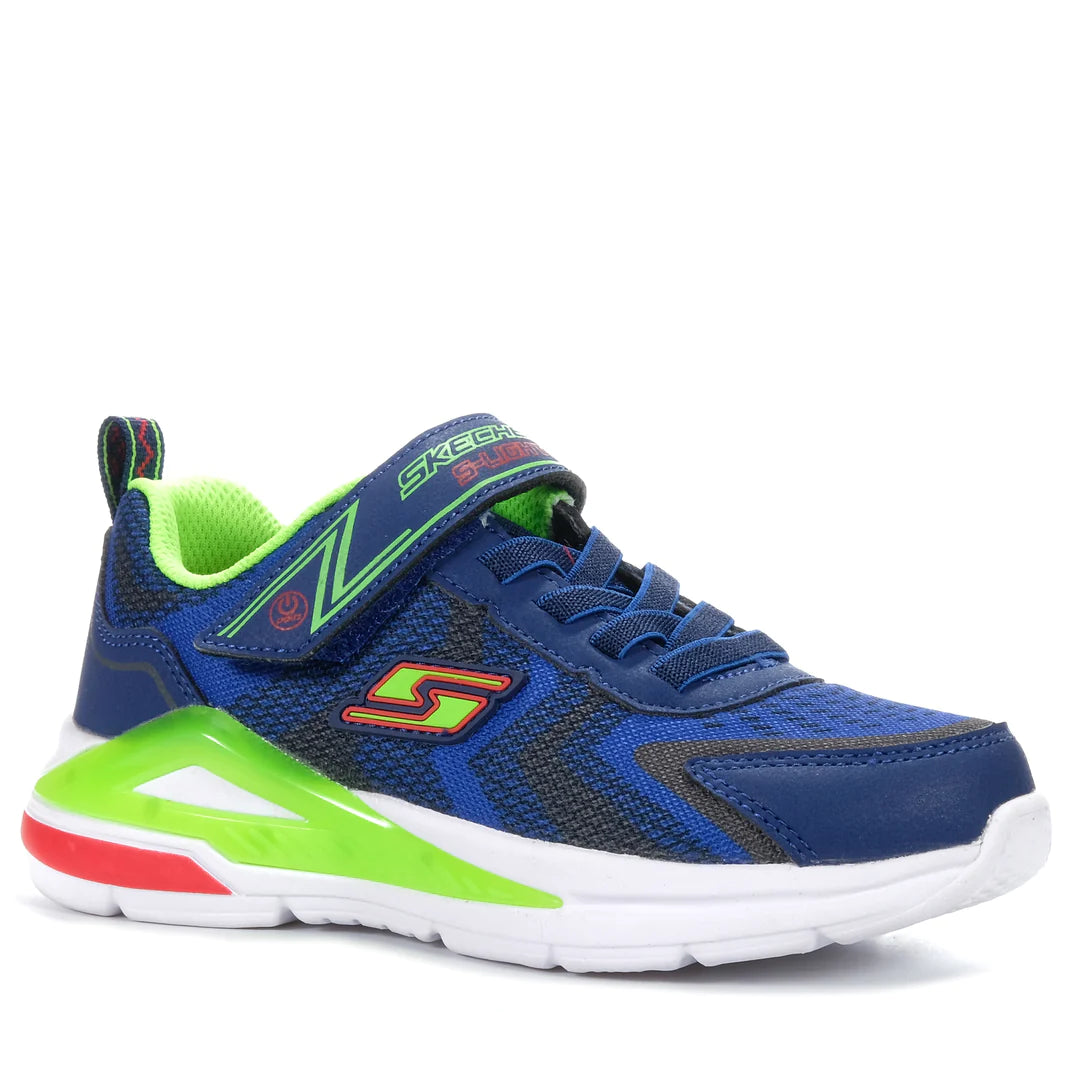 Skechers Navy Lime S Lights Tri-Namics Kids Sneaker