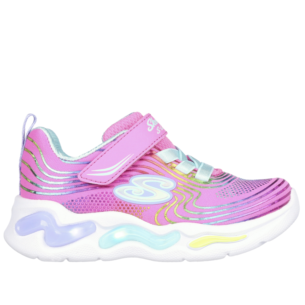 Skechers Pink Multi Wavy Beams Toddler Sneaker S Lights - Shop Now