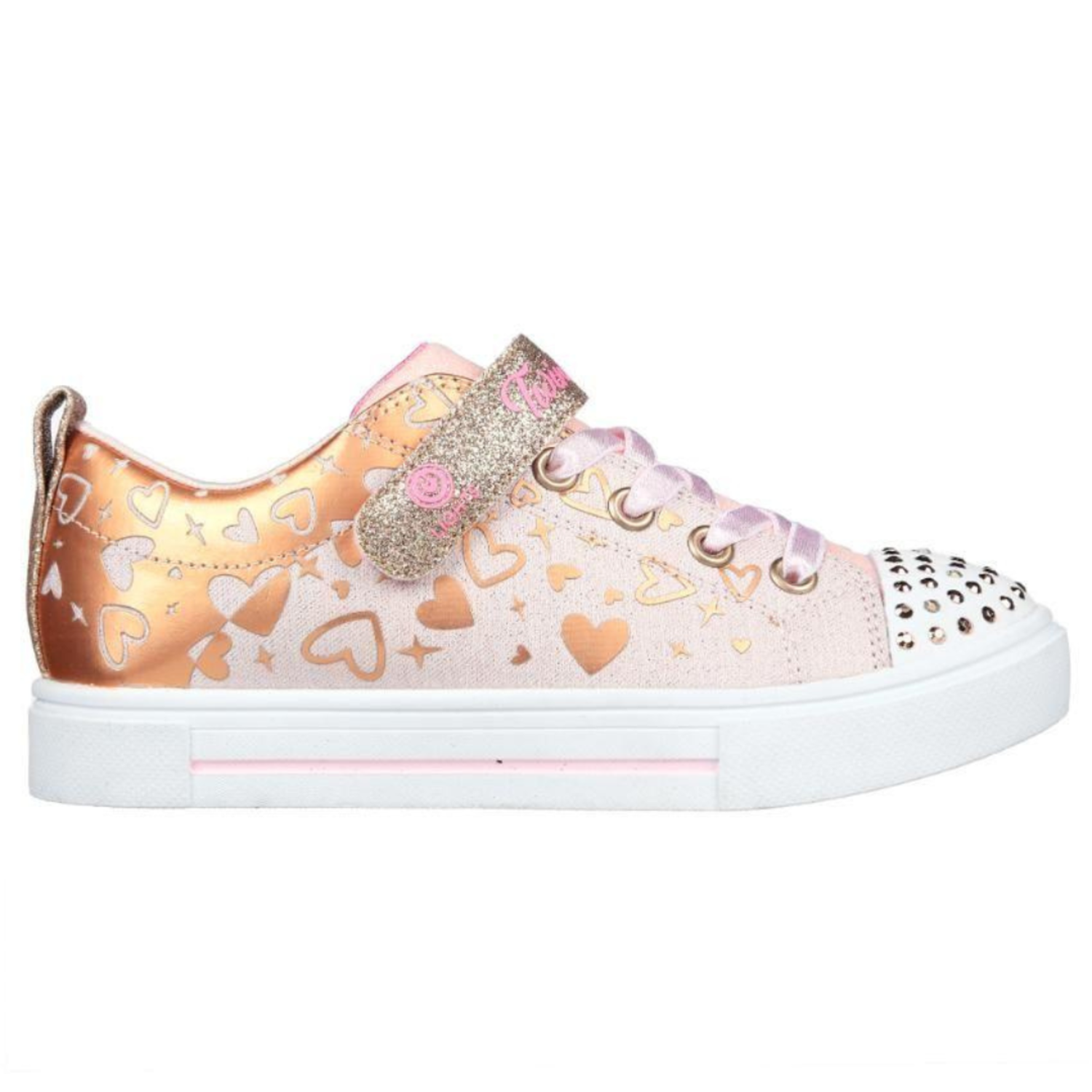 Skechers Pink Twinkle Toes Heather Charm Kids Sneaker