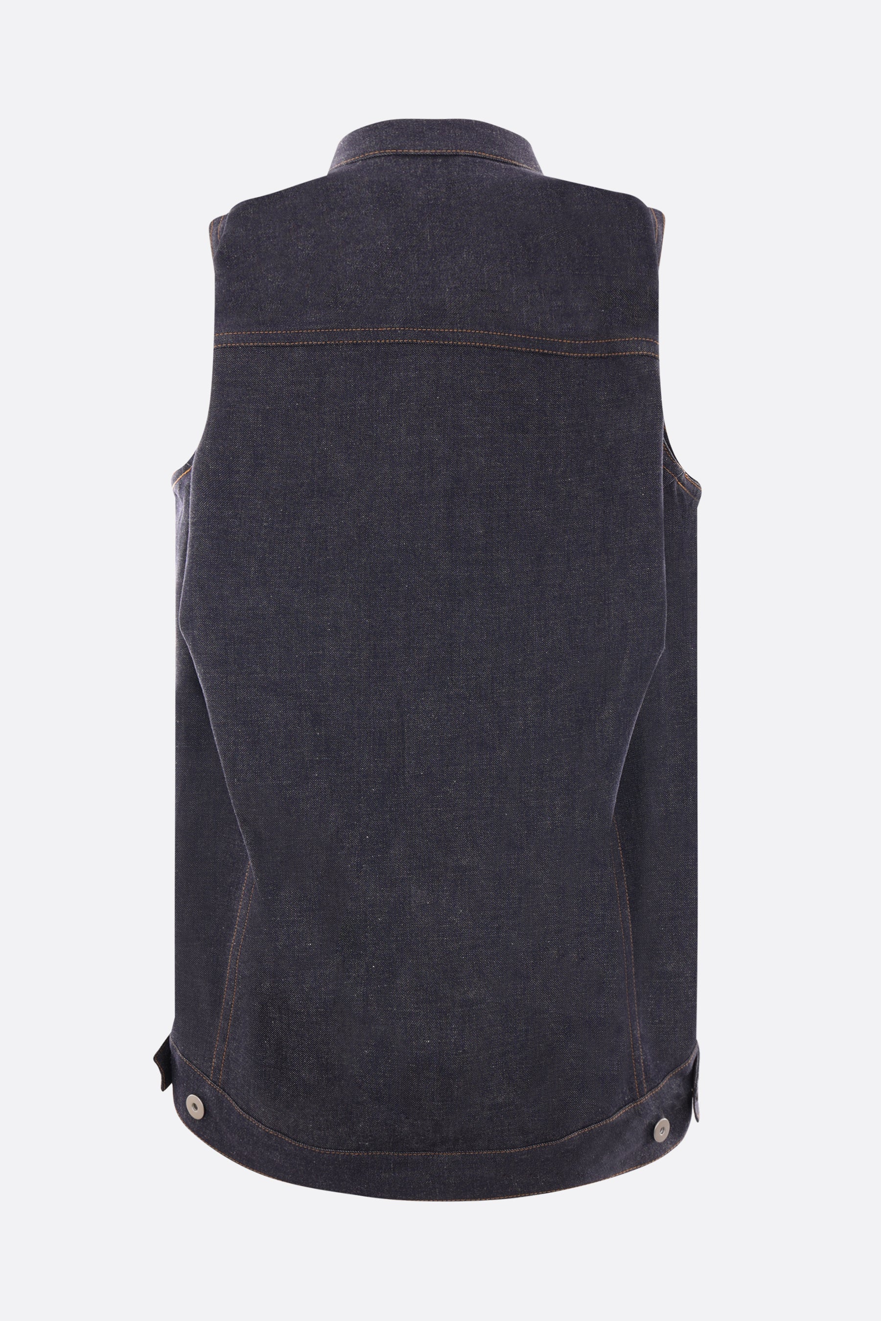 sleeveless denim dress