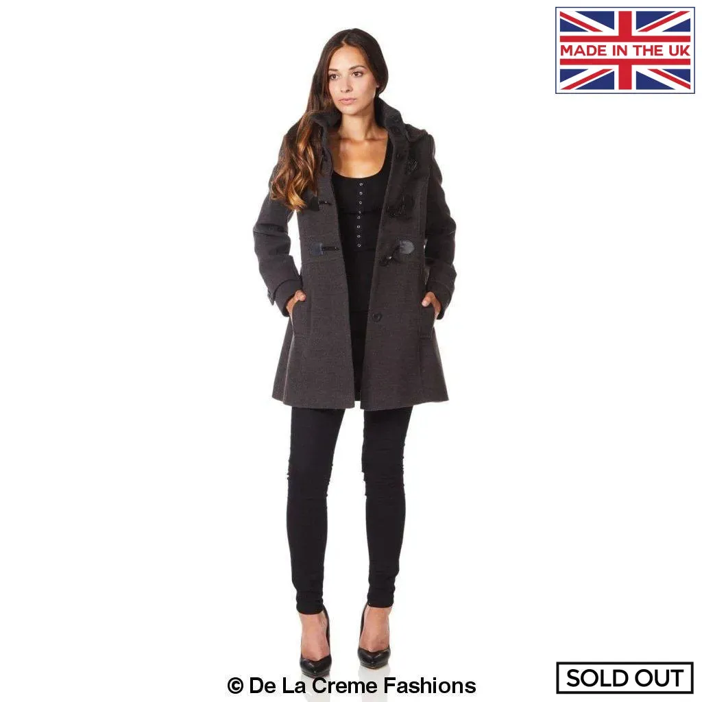 Slim Fit Hooded Toggle Coat