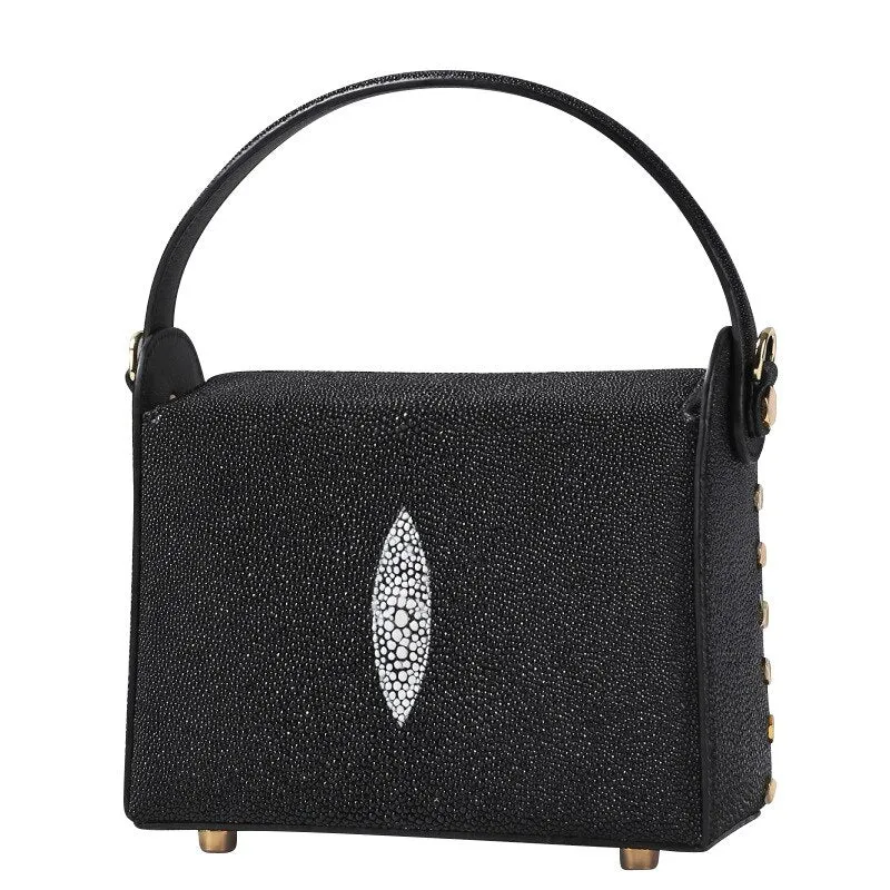 Small Pearl Fish Skin Shoulder Messenger Handbag for Women