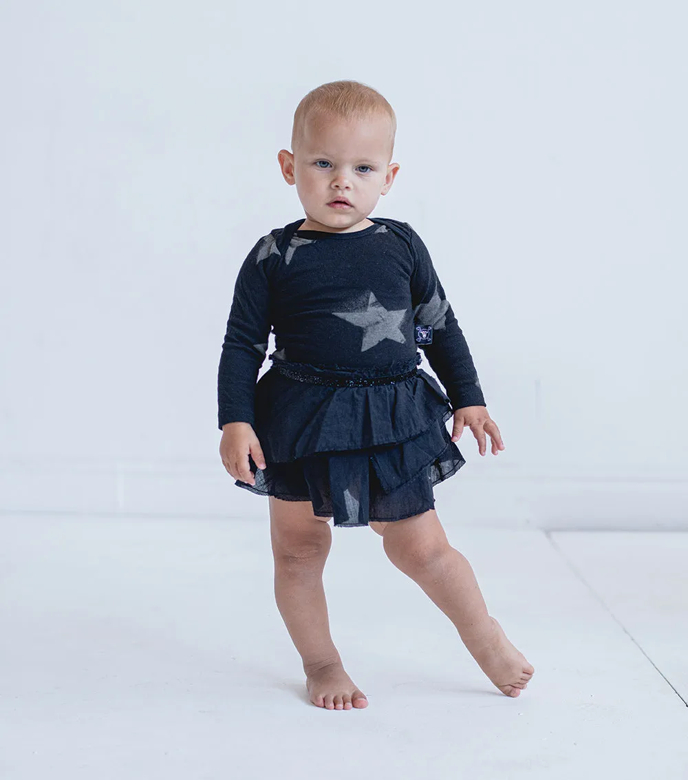 Soft Star Onesie Layered Skirt