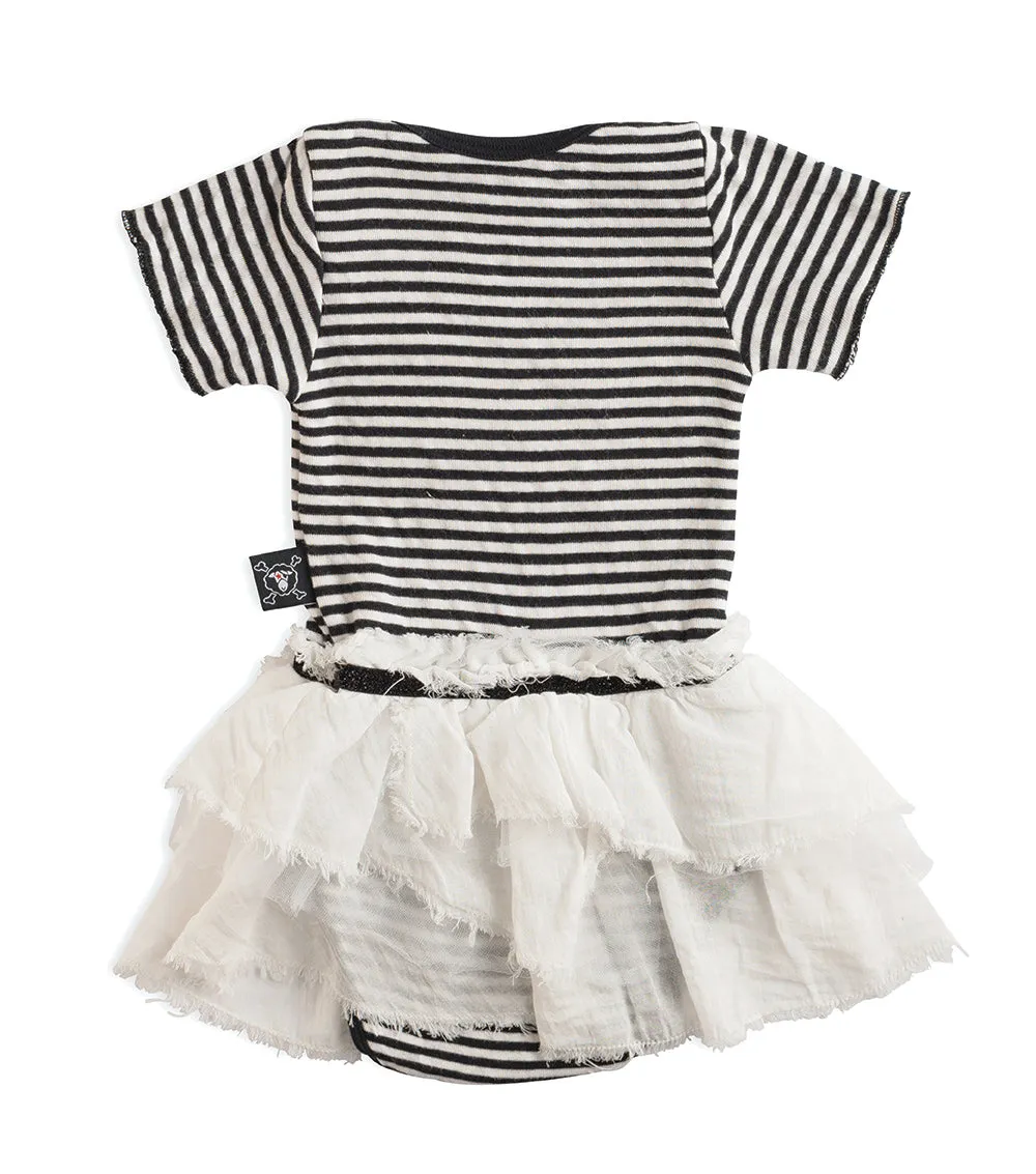 Soft Striped Onesie Skirt