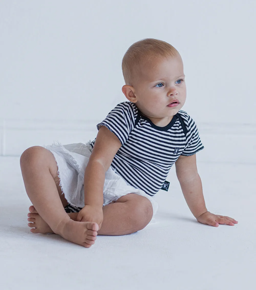 Soft Striped Onesie Skirt