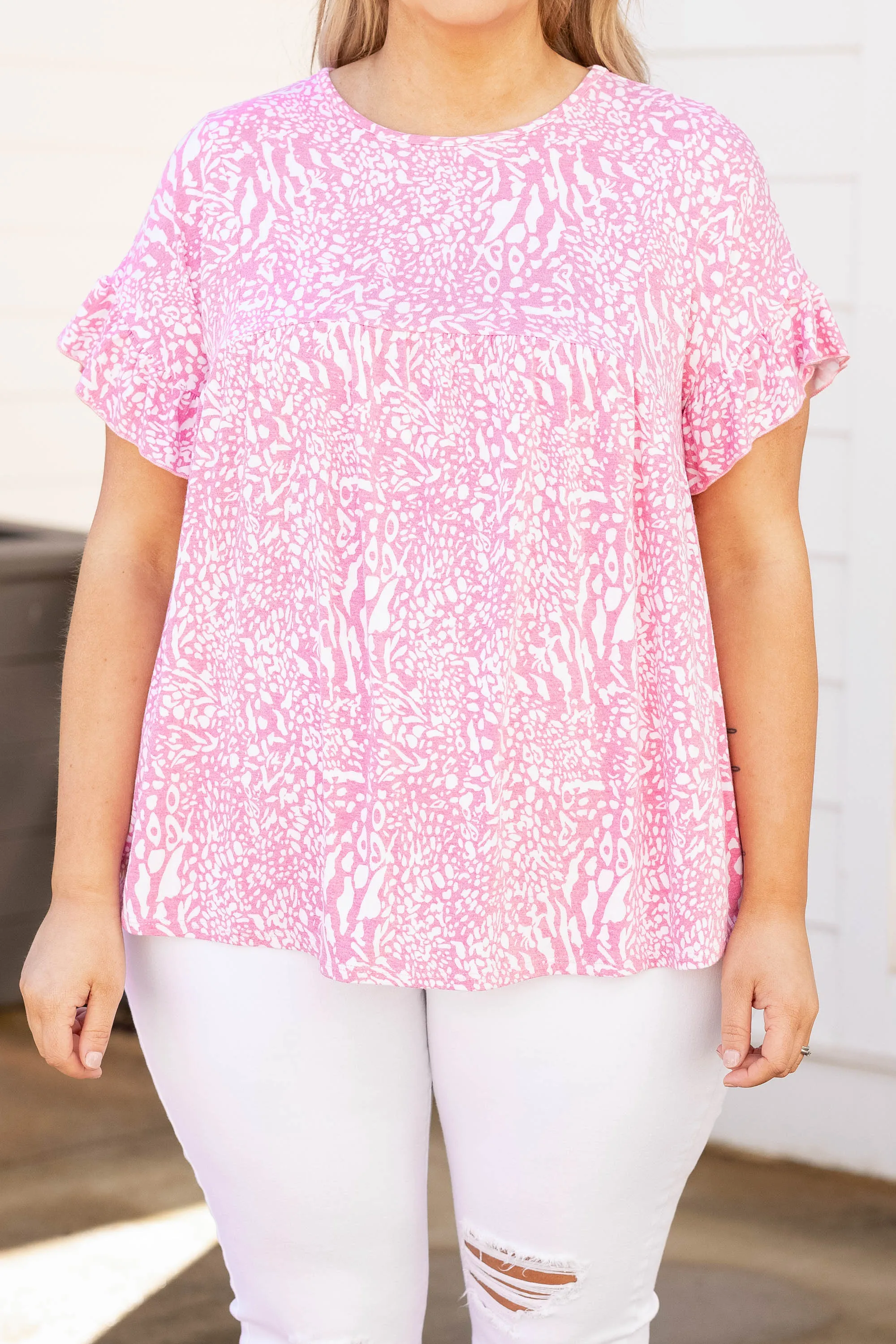 Soul Of Sunshine Top, Fuchsia Animal