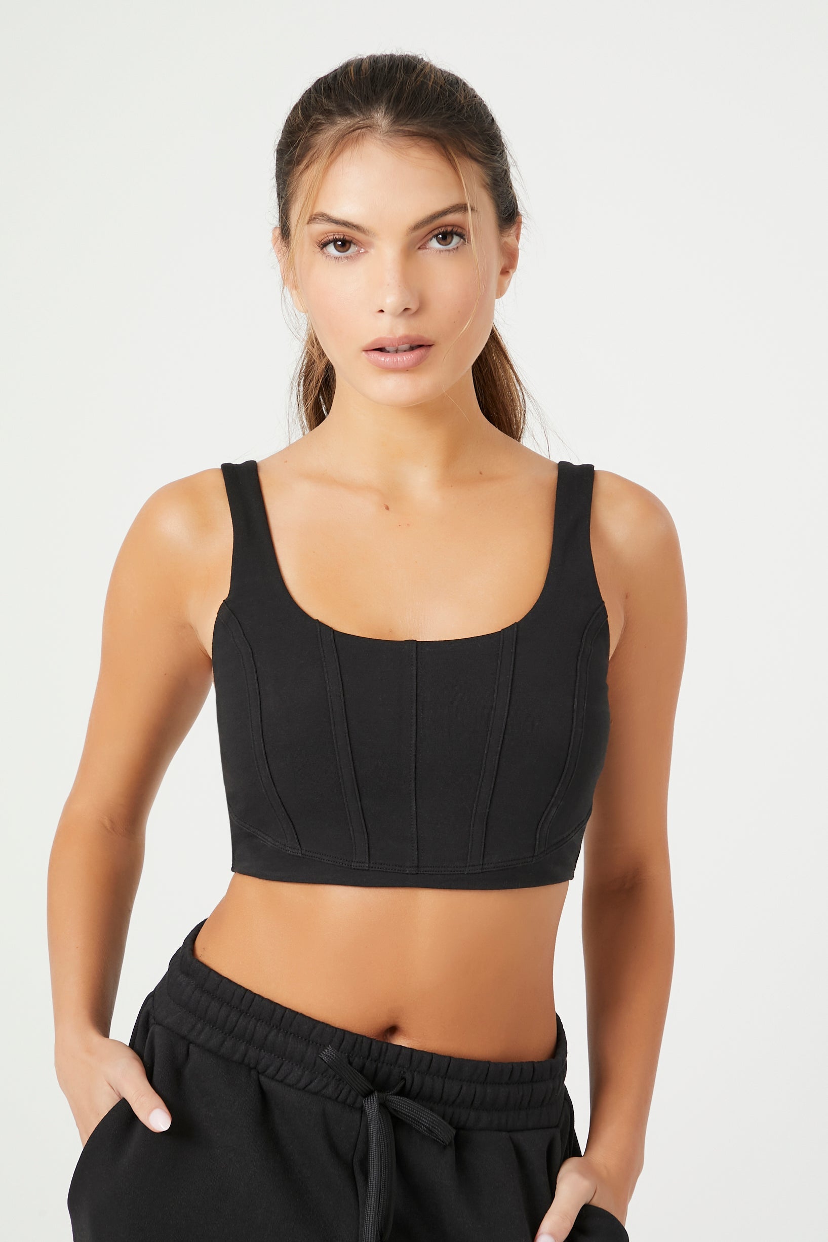 Sports Bra with Corset Design