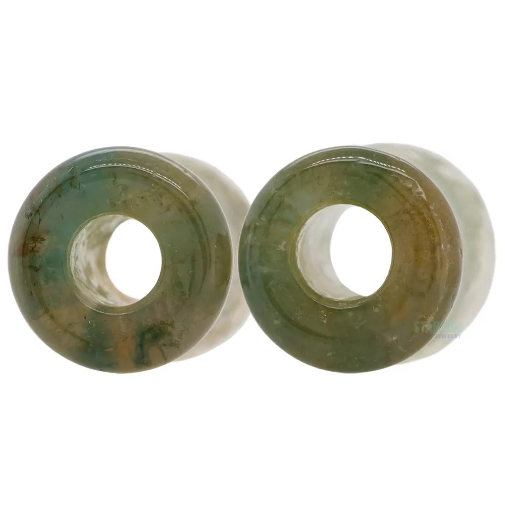 Moss Agate Stone Double Flare Eyelets - Shop Now