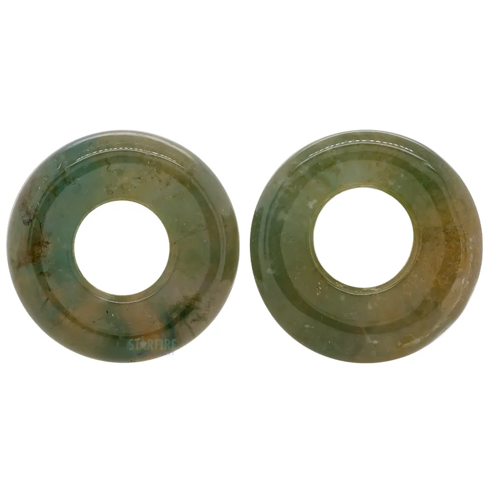 Moss Agate Stone Double Flare Eyelets - Shop Now