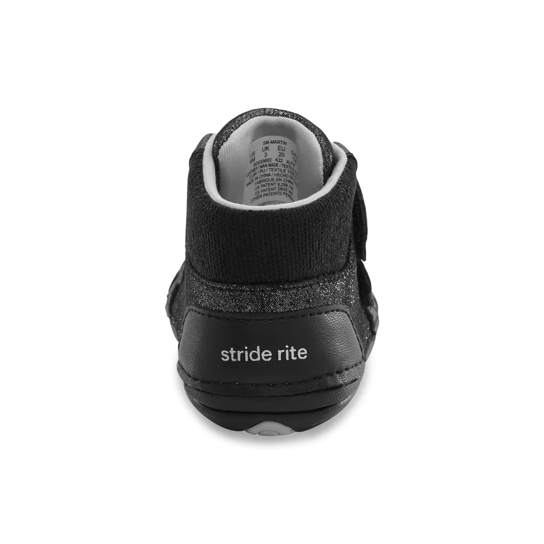 Stride Rite Martin Black Iridescent Soft Motion Toddler Boot