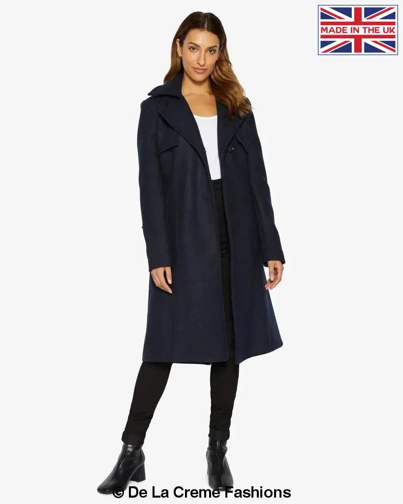 Stylish Lapel Collar Belted Duster Coat