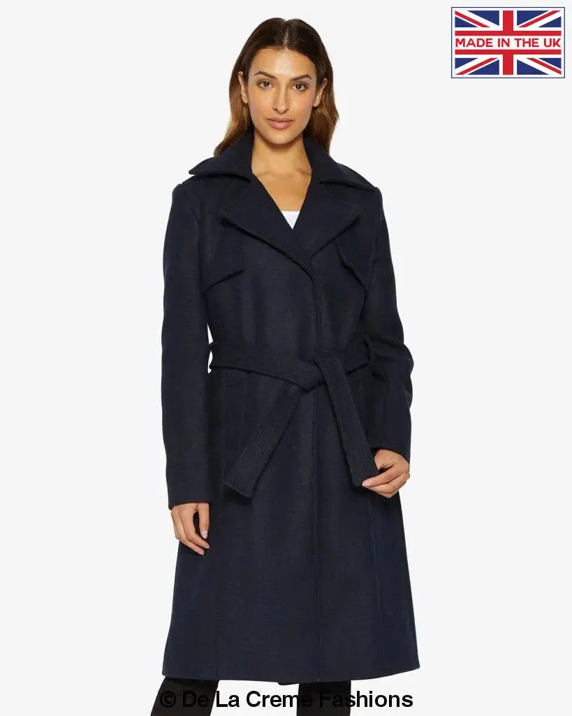 Stylish Lapel Collar Belted Duster Coat