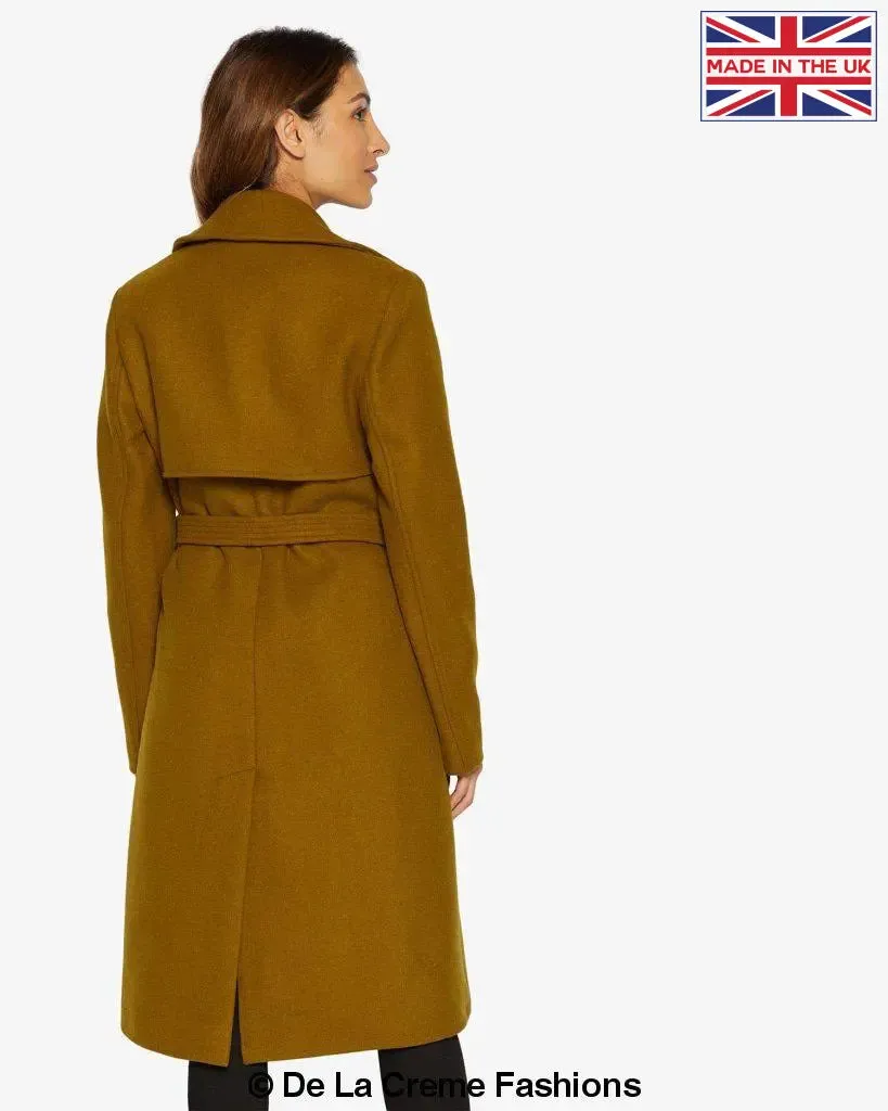 Stylish Lapel Collar Belted Duster Coat