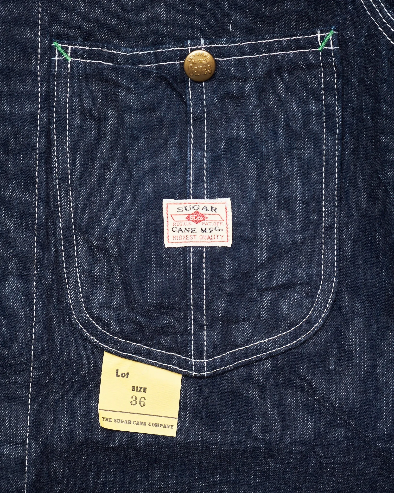 Sugar Cane & Co. Work Coat Blue Denim 11oz. Model SC14371