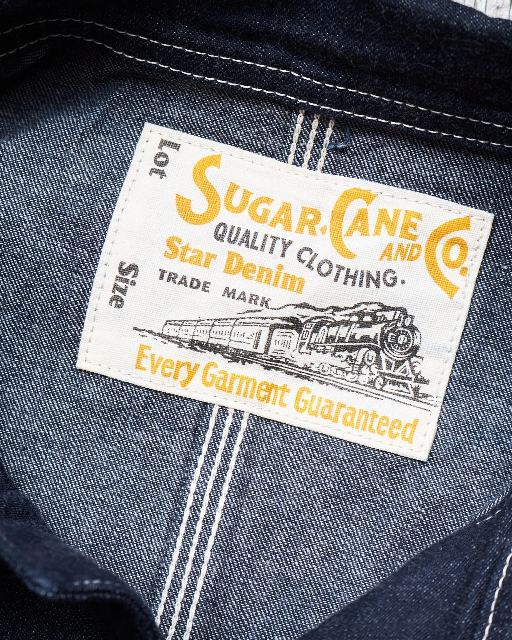 Sugar Cane & Co. Work Coat Blue Denim 11oz. Model SC14371