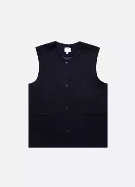 Sunspel x Casely-Hayford Navy Waistcoat for Men.