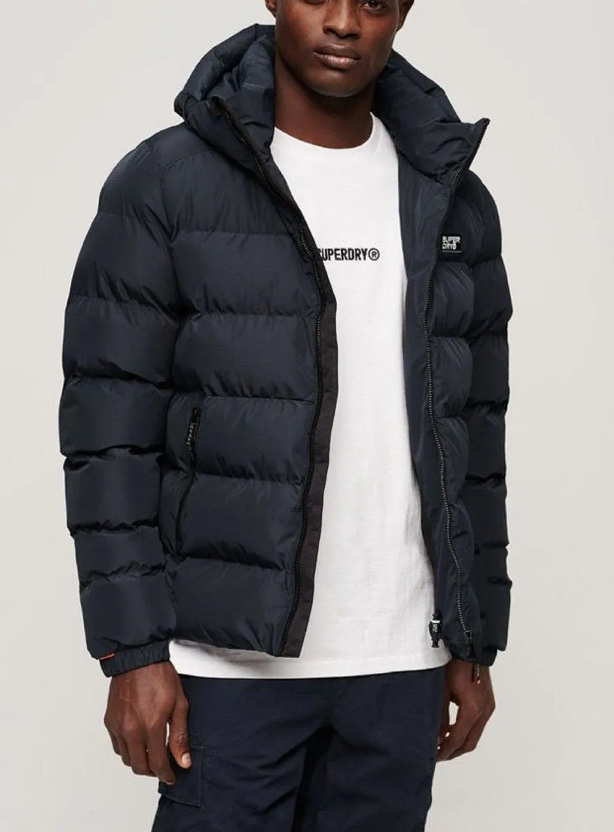 Superdry Eclipse Navy Hooded Sport Puffer Jacket