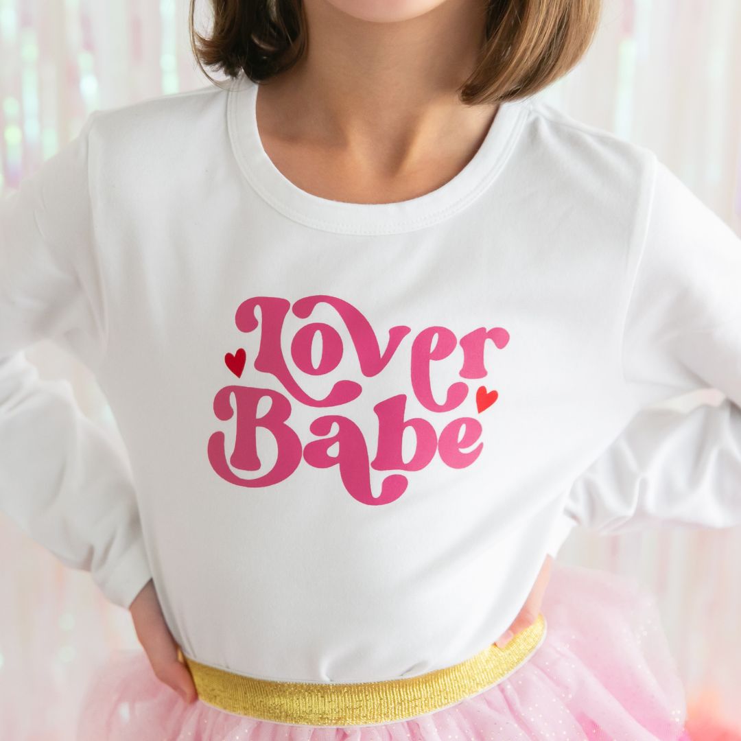 Sweet Valentine's Day White Long Sleeve Tee