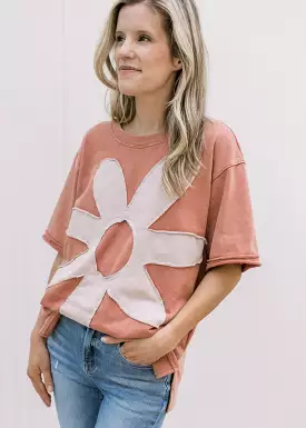 Taupe Floral Blouse