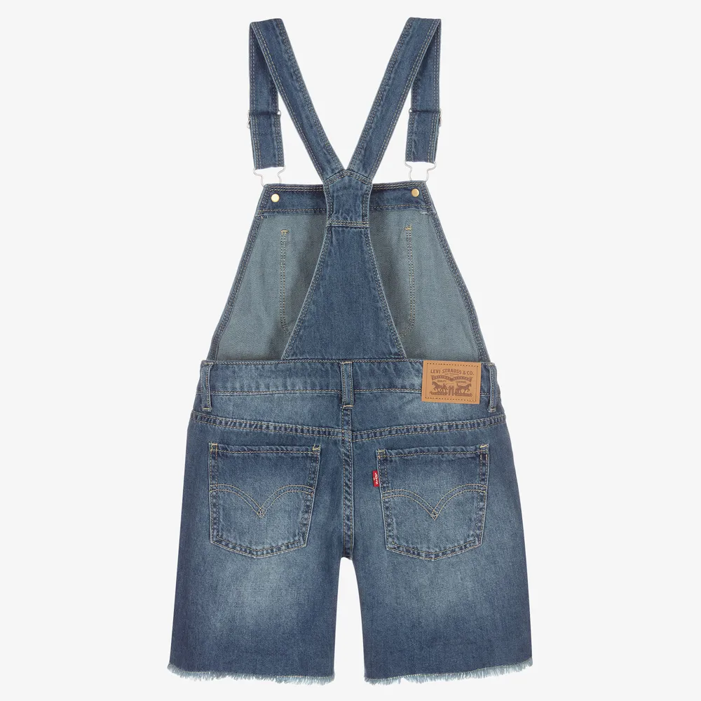 Girls Teen Denim Overall Shorts