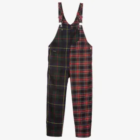 Girls Plaid Overalls