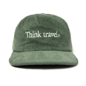 Olive Green Travel Corduroy Hat