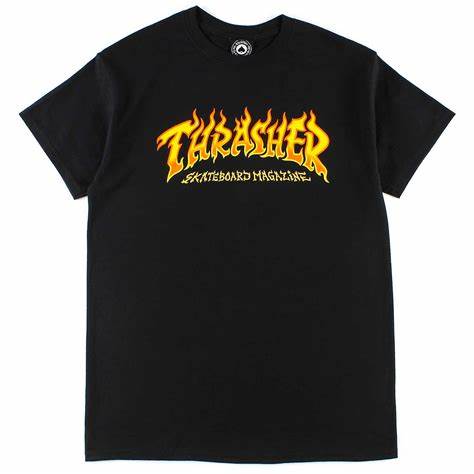 Thrasher Magazine Black Fire Logo