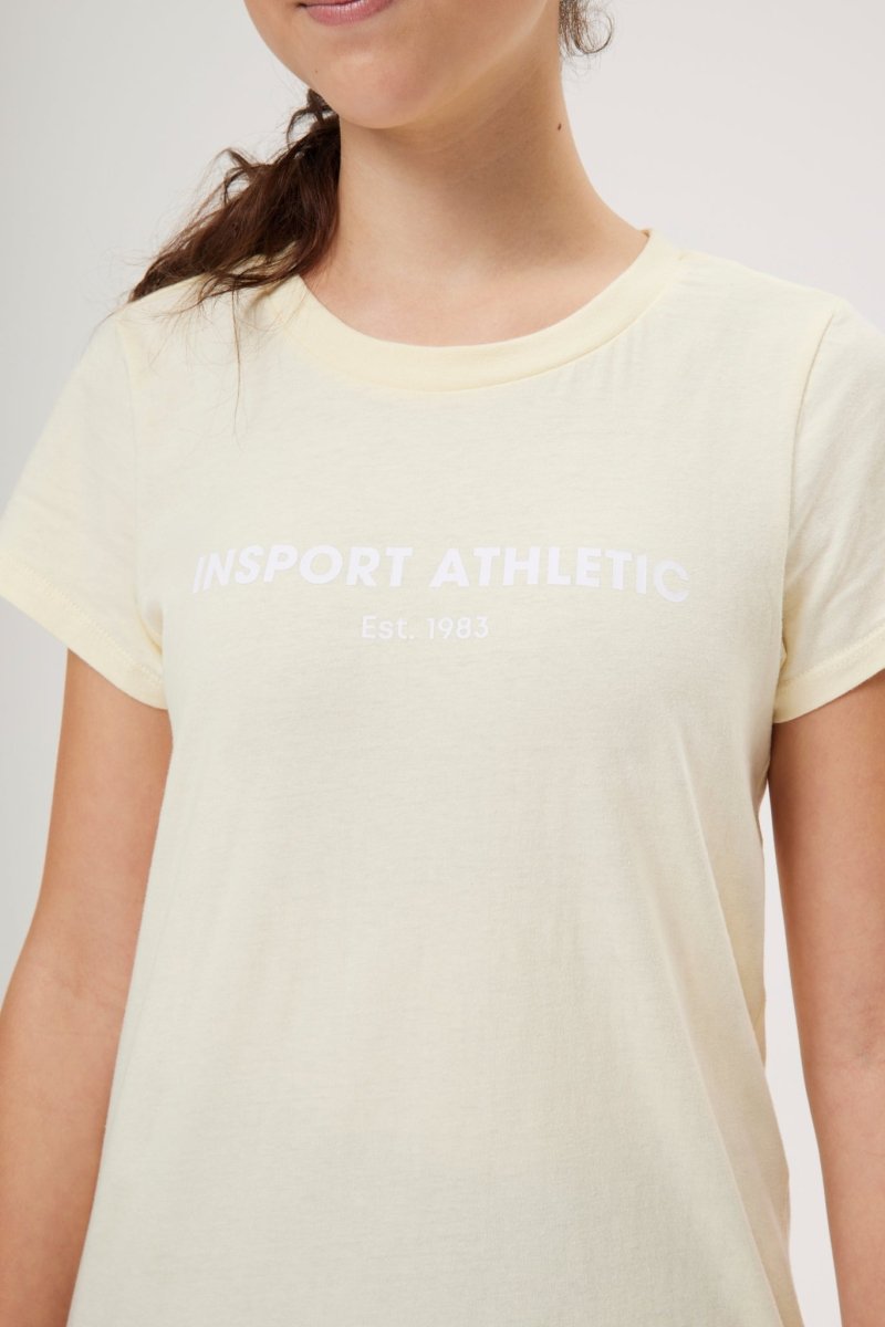 To achieve better search engine visibility on Google, the product title INSPORT JUNIOR EVIE LEMON TEE can be rewritten as Youth 