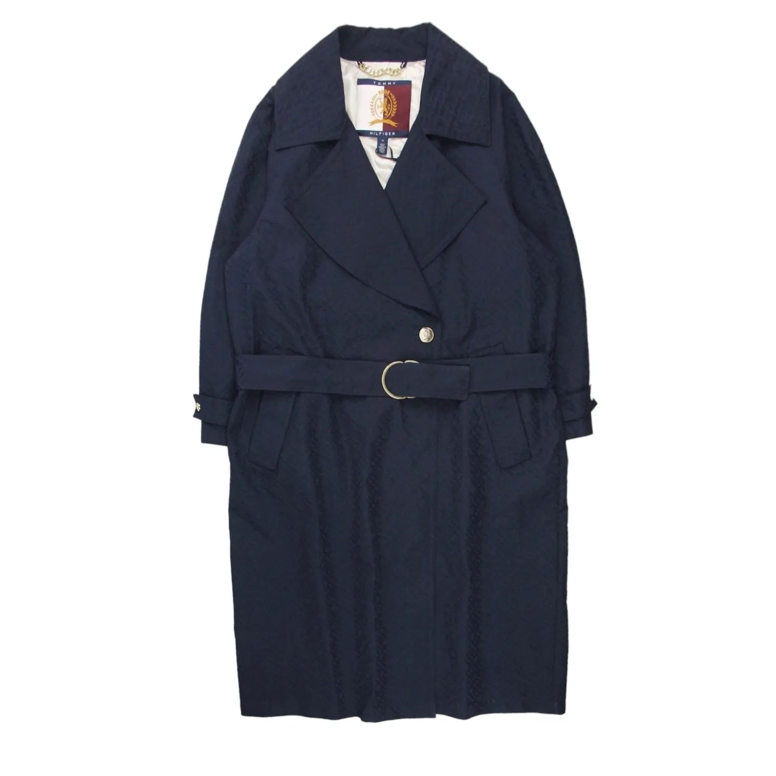 Tommy Hilfiger Preppy Navy Trench Coat Sale