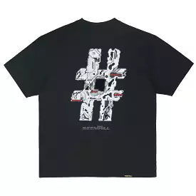 Trill Gundam Black Tee, Gundam Logo Shirt, Black Gundam T-shirt, Trill Gundam Logo Print, Black Tee with Gundam Logo.