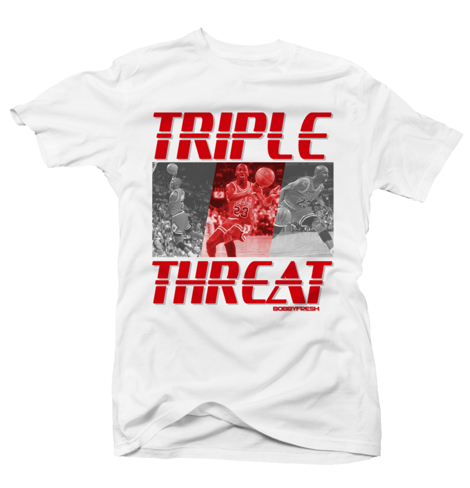 Triple Threat White Tee - Best Price & Quality - Get Yours Now