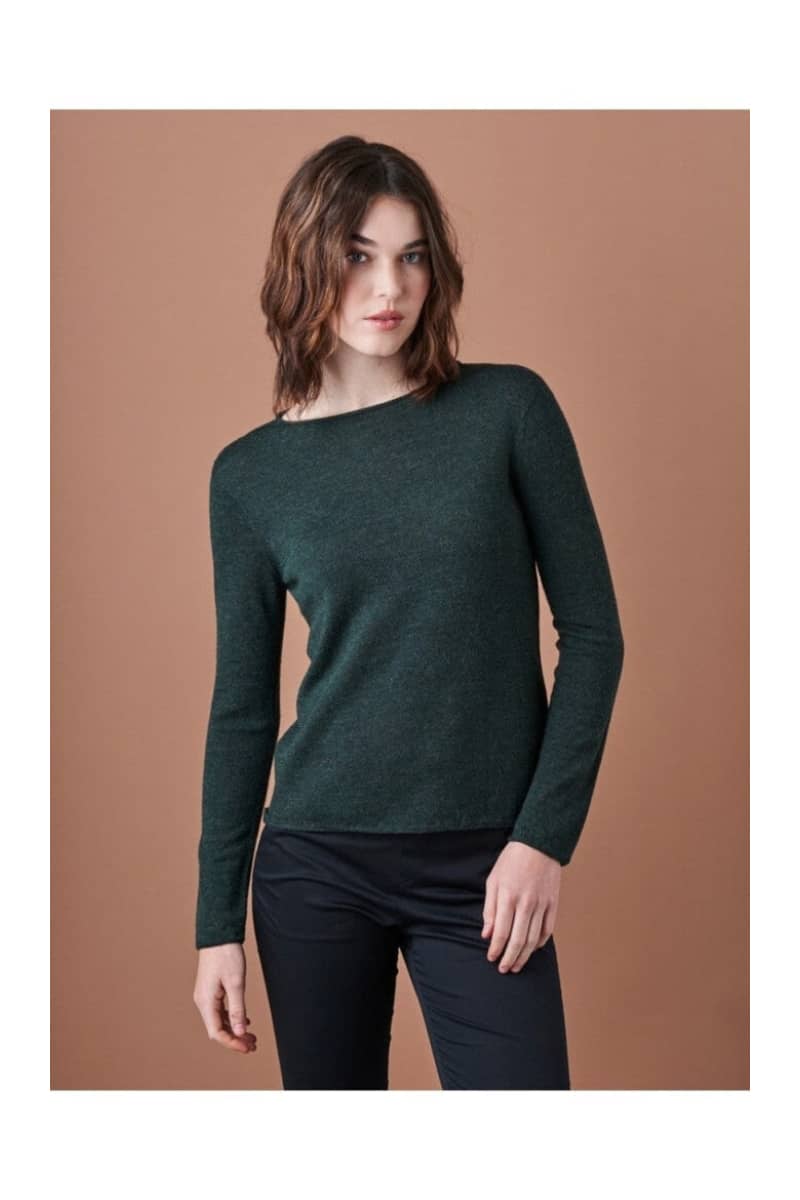 Uimi - Phoebe Crewneck Jersey Top - Seaweed