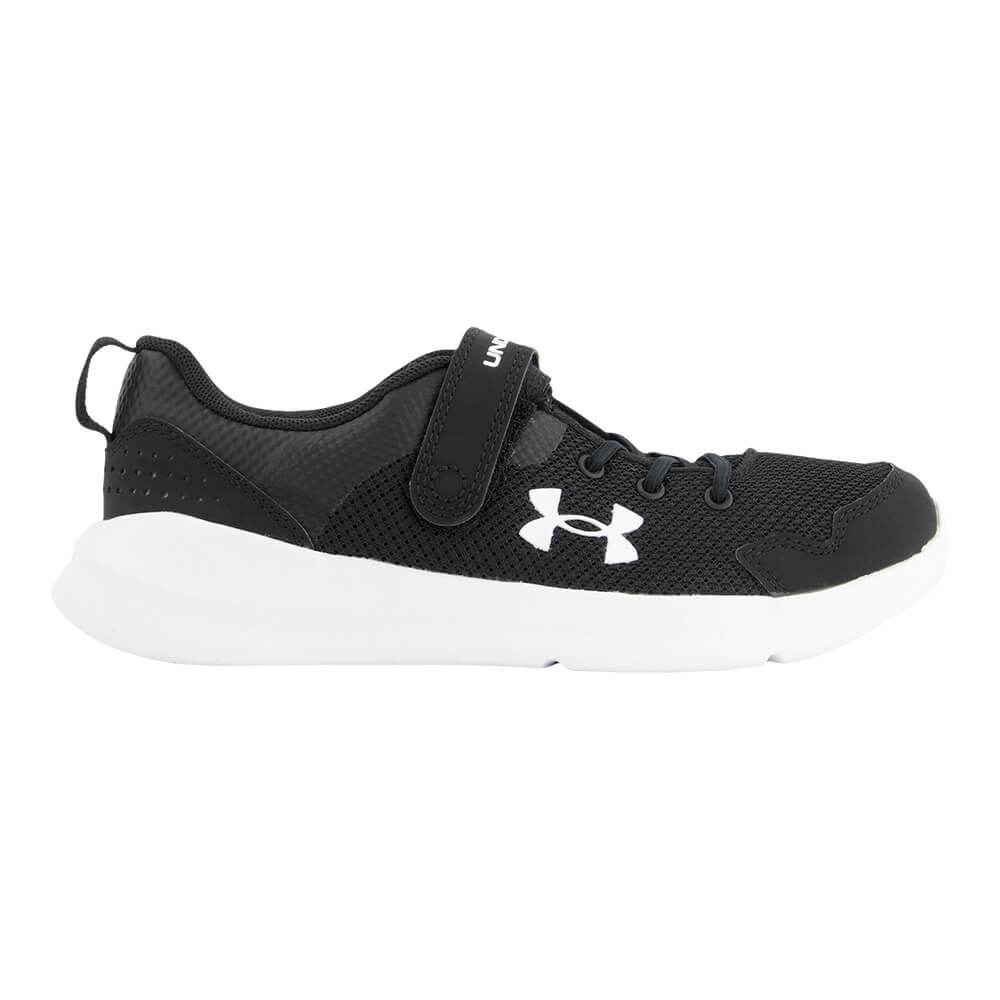 Under Armour Essential Kids Sneaker - Black/White.