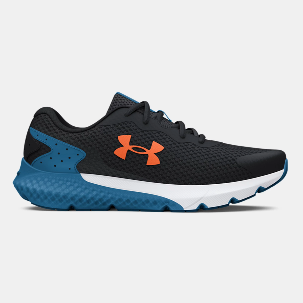 Under Armour Kids Sneaker Black Cosmic Blue Orange Blast Charged Rogue 3