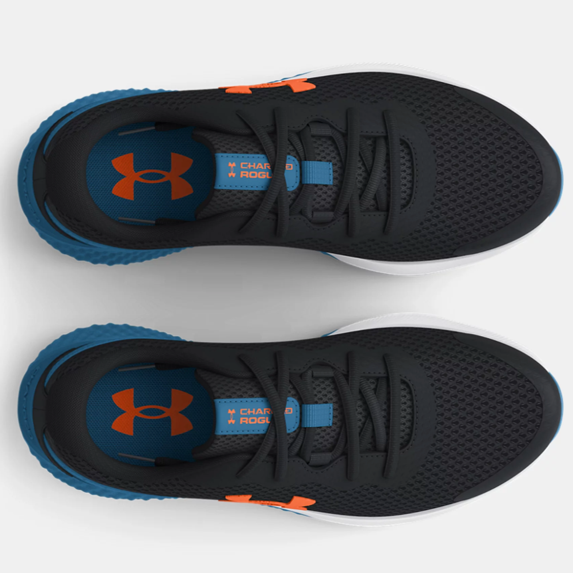 Under Armour Kids Sneaker Black Cosmic Blue Orange Blast Charged Rogue 3