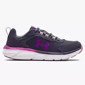 Under Armour kids sneakers, Tempered Steel/Pink Fog/Strobe Assert 9, in-stock and available for purchase now.