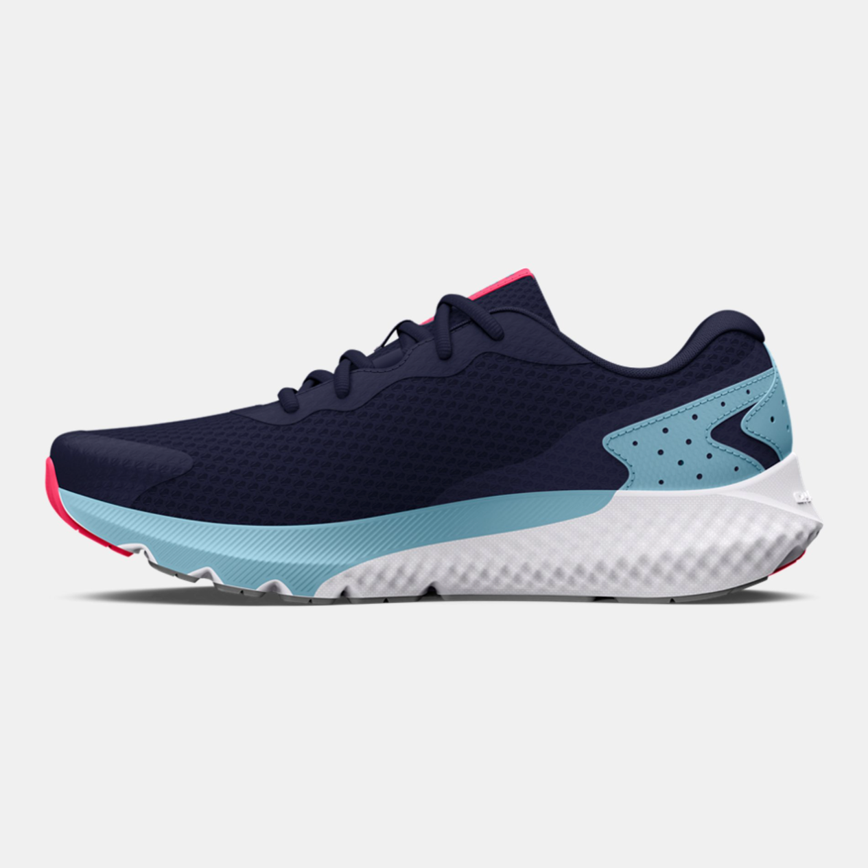 Under Armour Rogue 3 Youth Sneaker - Midnight Navy/Blizzard/Pink Shock