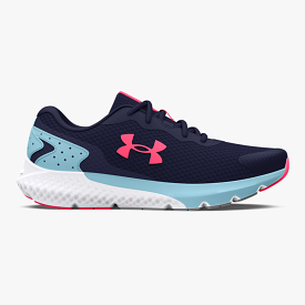 Under Armour Rogue 3 Youth Sneaker - Midnight Navy/Blizzard/Pink Shock