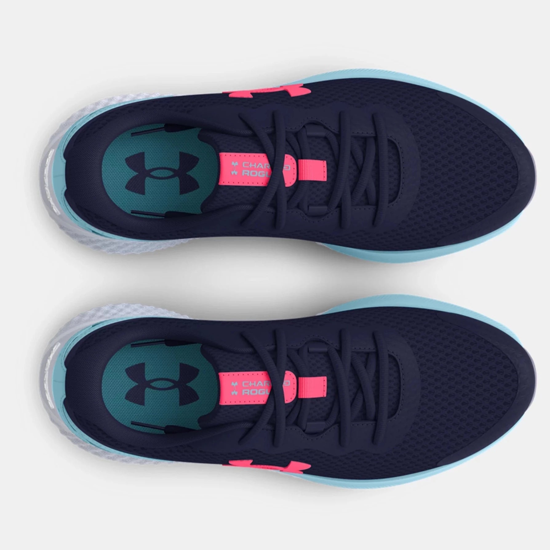 Under Armour Rogue 3 Youth Sneaker - Midnight Navy/Blizzard/Pink Shock