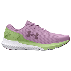 Under Armour youth sneaker Charged Rogue 3 Fresh Orchid/Lumos Lime/Misty Purple.