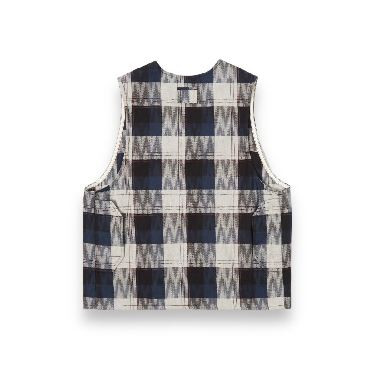 Universal Works Marine Gilet Ikat Indigo