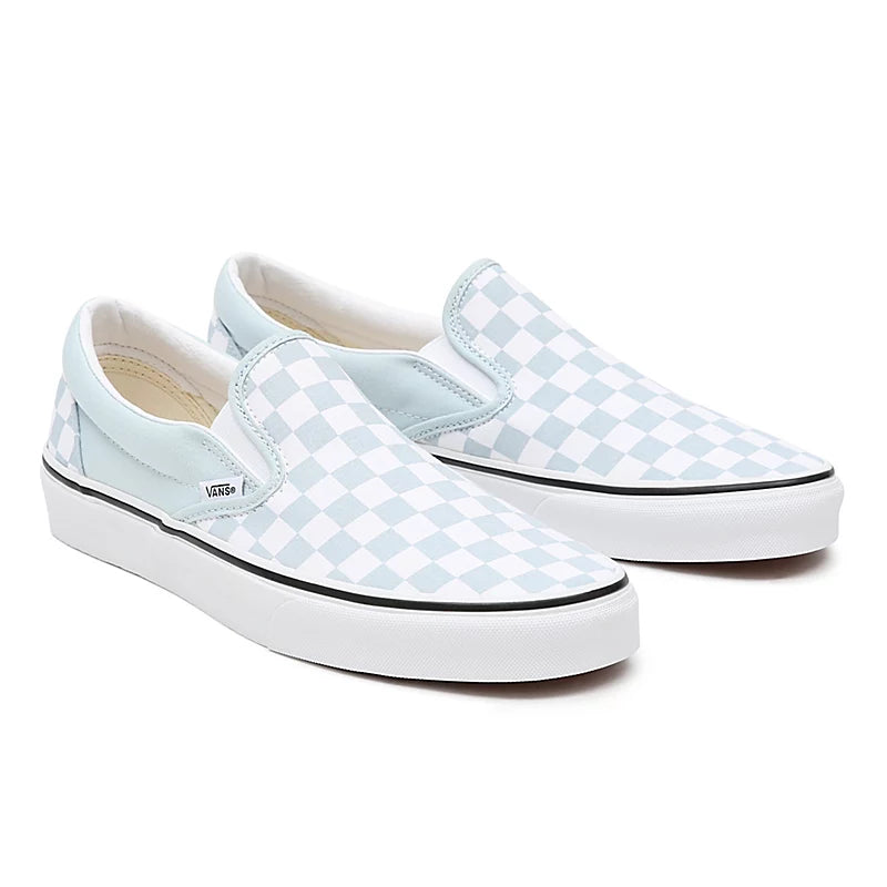 VANS Baby Blue Checkerboard Slip-On Youth Shoe