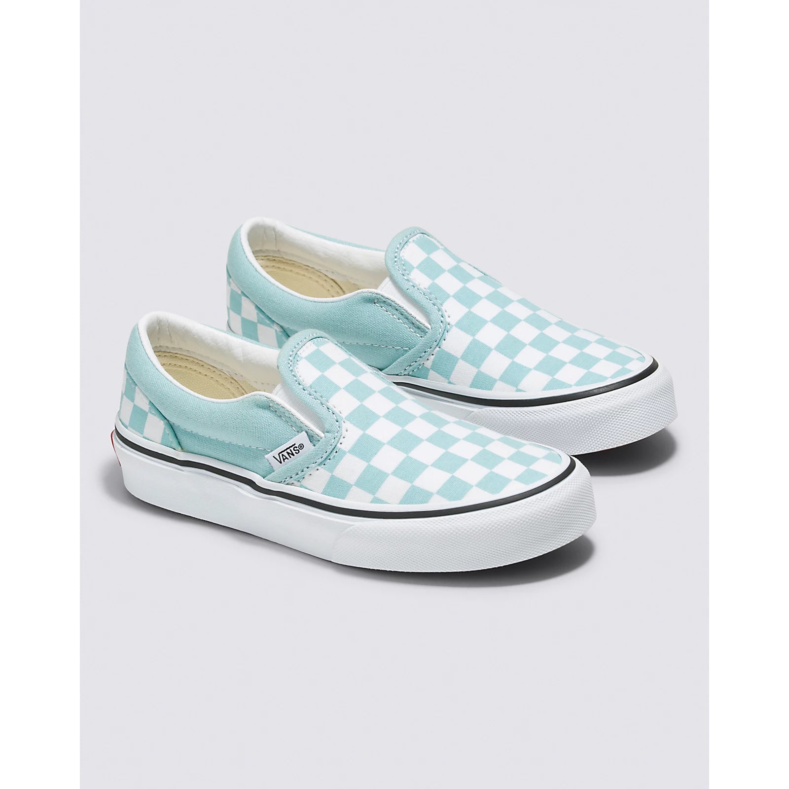 VANS canal blue checkerboard slip-on kids sneaker