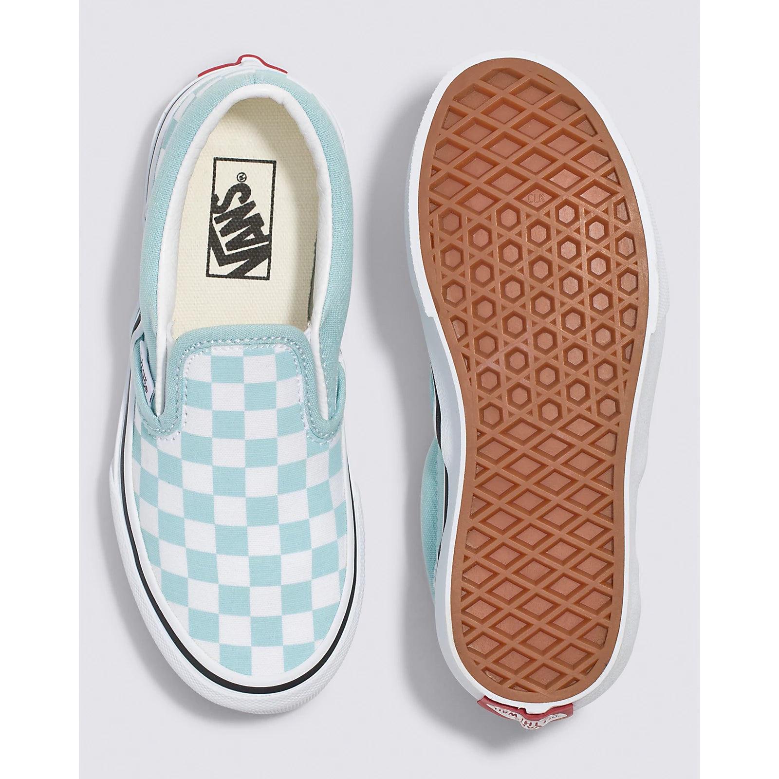 VANS canal blue checkerboard slip-on kids sneaker