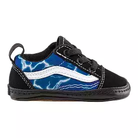 VANS Lightning Black/Blue Old Skool Crib Shoe - Lightning Black/Blue VANS Old Skool Crib Shoe