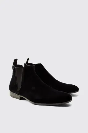 Velor Chelsea Boot