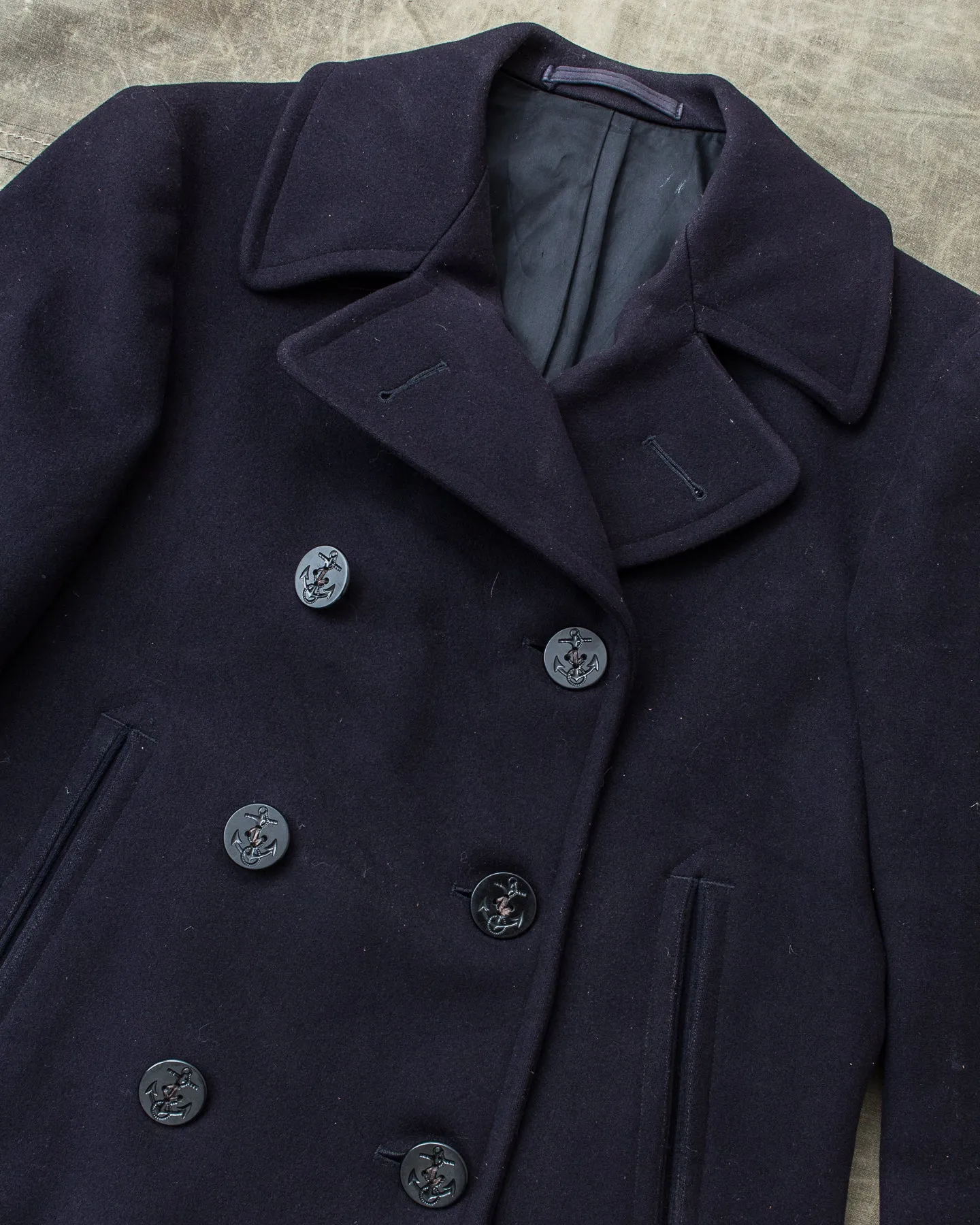 Vintage USN Wool Pea Coat Size 36 from 1940s/1950s