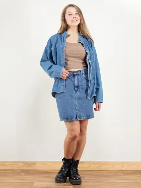 Vintage Women Denim Skirt Set 90's