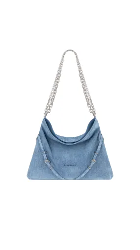 Blue Washed Denim Medium Bag - Voyou